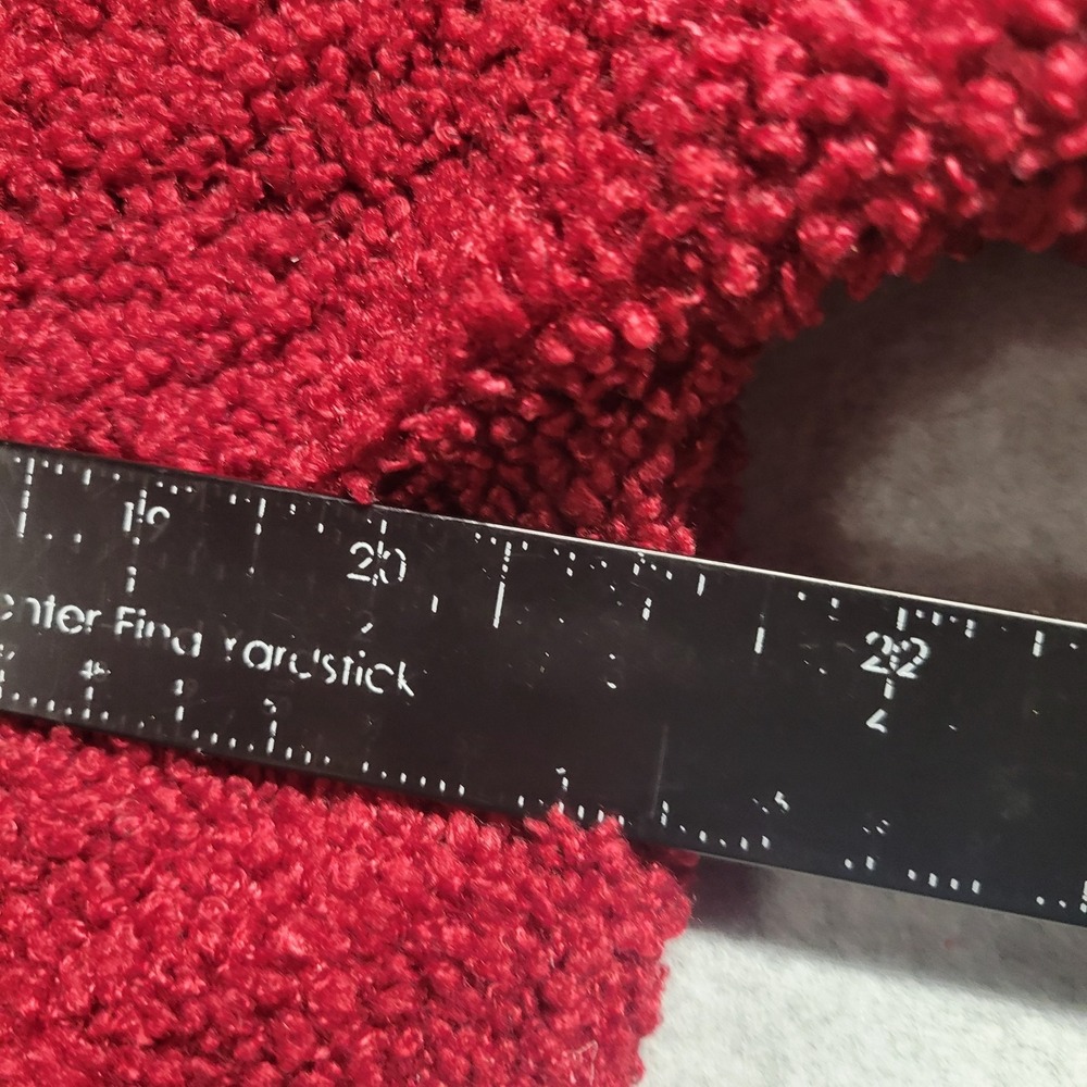 Porridge Anthropologie Burgundy Faux Shearling Mock Neck Pullover Sweater M - Picture 5 of 10